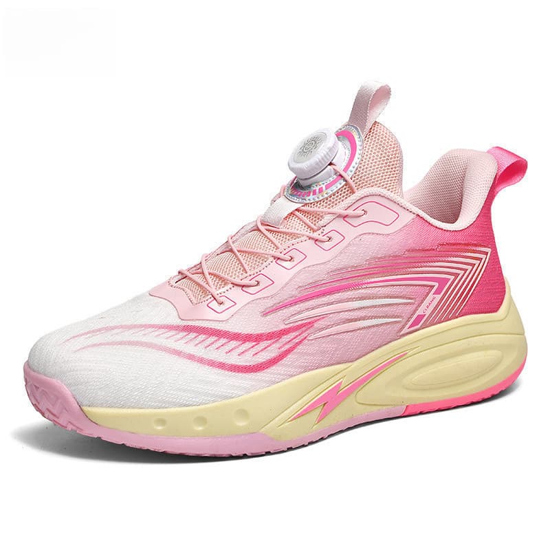 Homens Mulheres Tênis De Basquete Botão Rotativo Esportes Correndo Voleibol