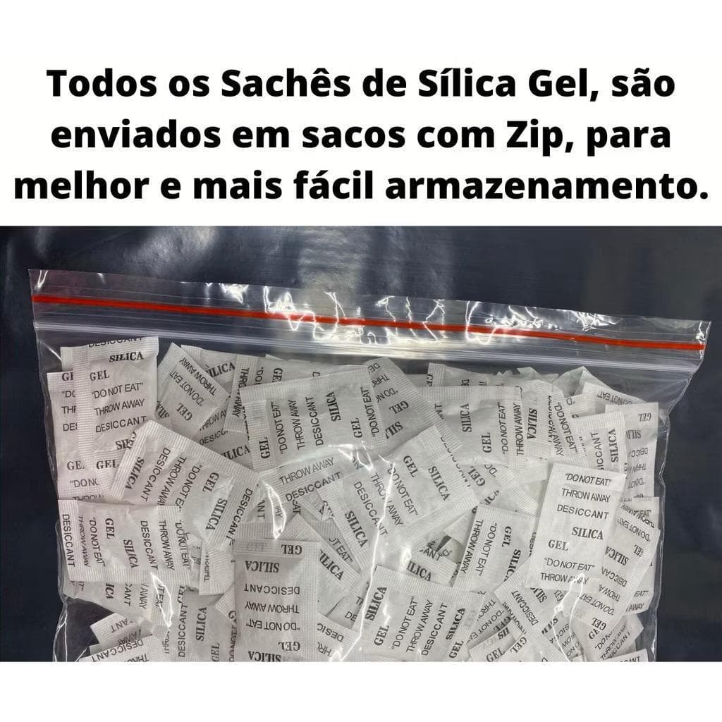 Sílica Gel Sache 400 Unidades 1g ORIGINAL Dessecante Anti Mofo Umidade Anti Embaçante Envio 24 Horas