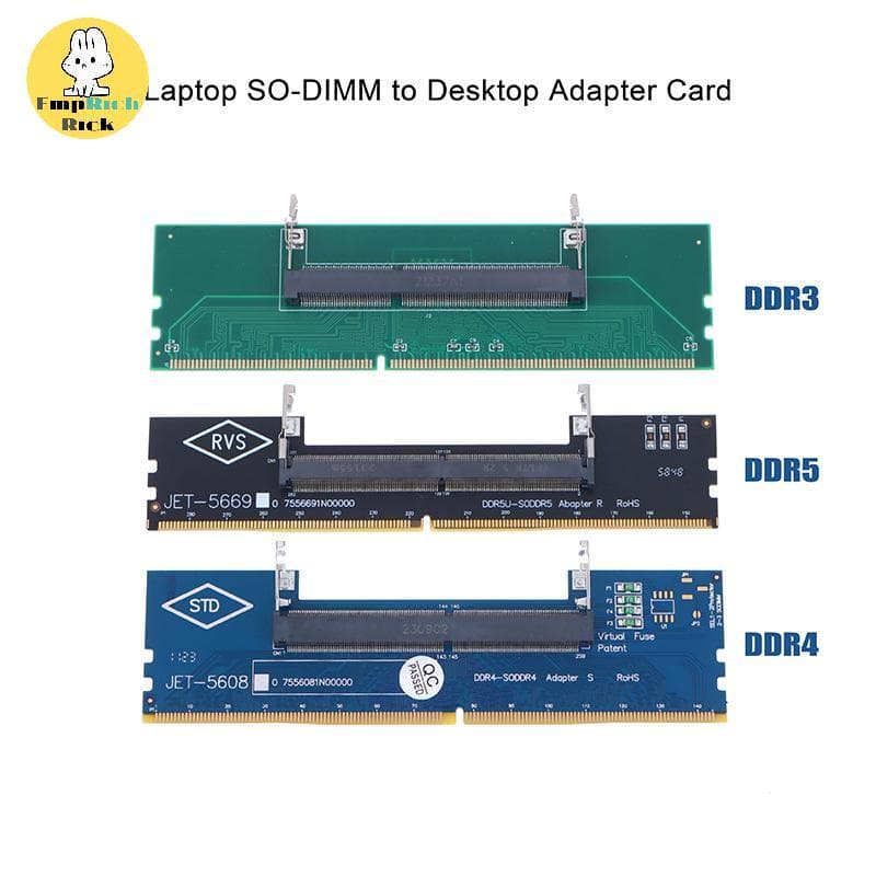 EMRRK > DDR3 DDR4 DDR5 Laptop SO-DIMM Para Adaptador De Mesa Conversor De Cartão Conector De Memória RAM Novo