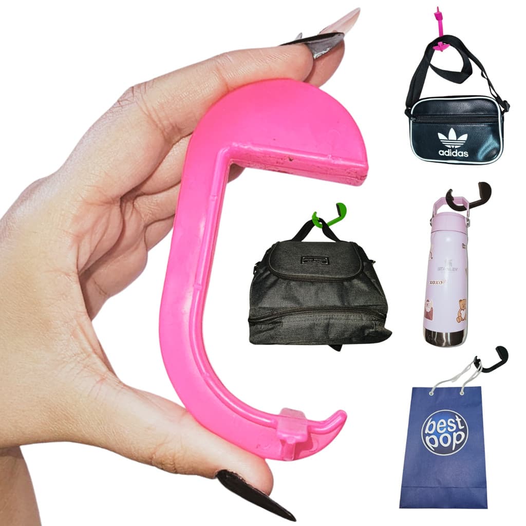 5x gancho Suporte porta Bolsa Mesa Portátil rosa CLARO