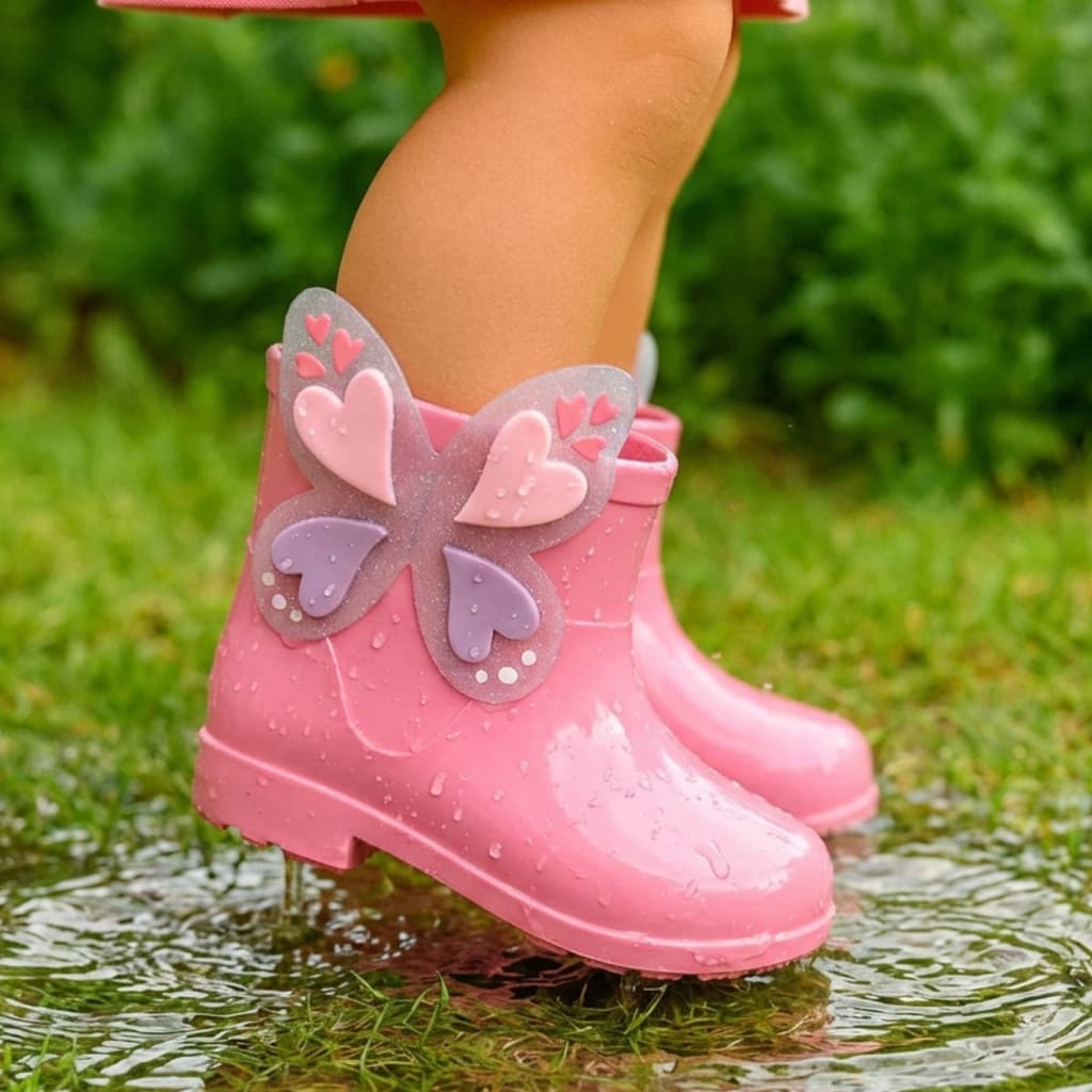 Bota Galocha Infantil Menina Glitter Vários Modelos Antiderrapante Bota de Chuva