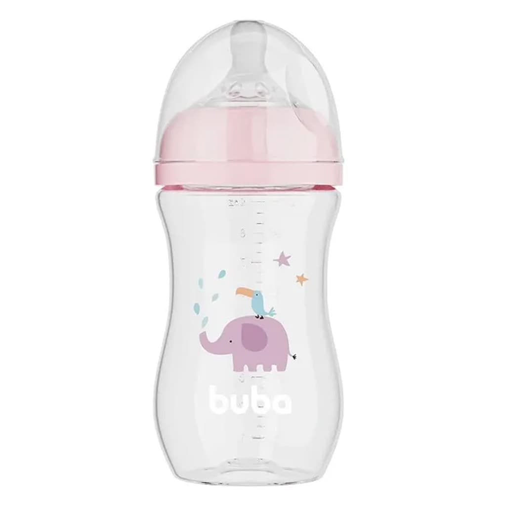 Mamadeira Buba Easy Flow Elefante Rosa 270ml