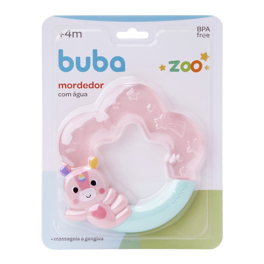 Mordedor com Água Massageador Resfriável Buba Zoo Unicórnio