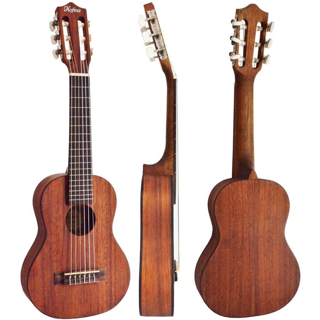 Guitalele Hofman GK6M STNT Guitarra Ukulele 6 Cordas Nylon Barítono Mogno Profissional Alta Fidelidade Som Hi-Fi Cancela