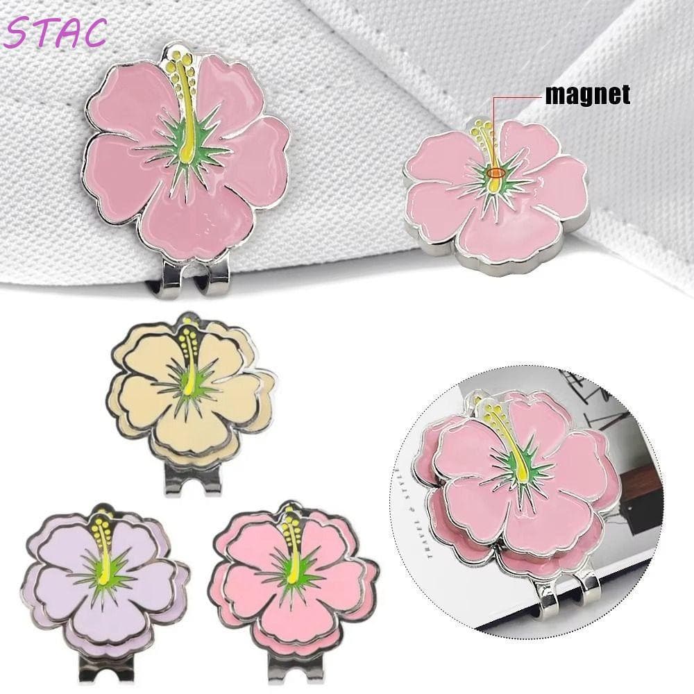 Clipe Para Boné De Golfe STAC , Marca De Bola De Posição , Marcador De Chapéu Dois Estilos Em Forma De Flor
