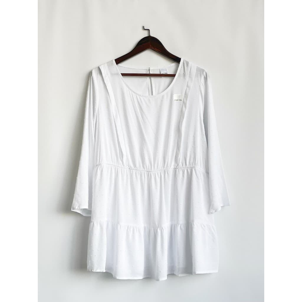 Estilo coreano misturado temperamento cor sólida vestido de maternidade High-End moda All-Match em torno do pescoço pulô