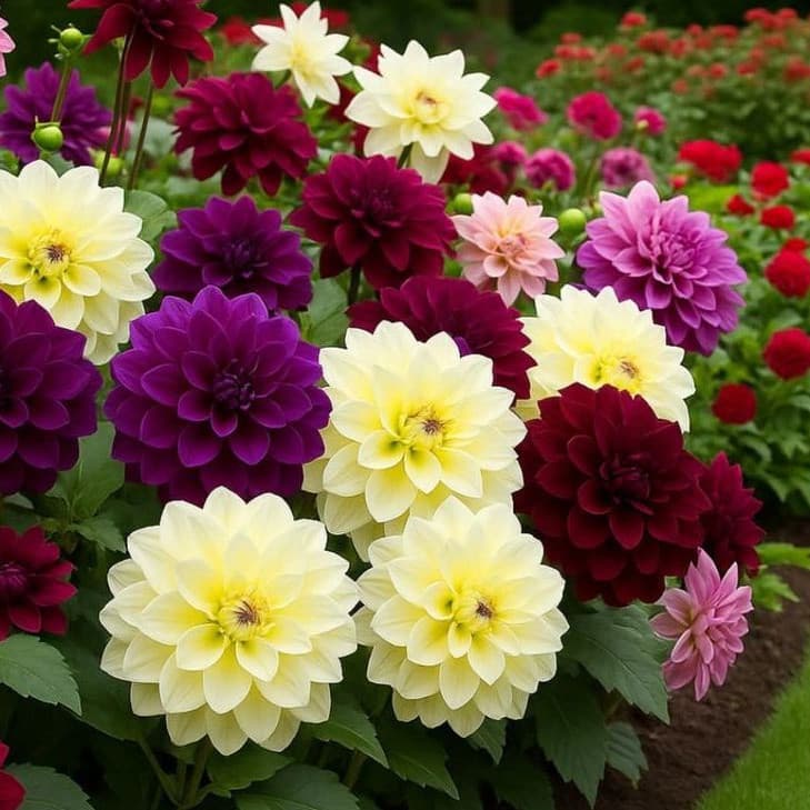 Sementes Dália Anã Dobrada Sortida