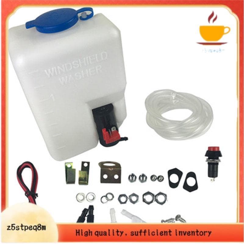 12V 1.5L Universal Motocicleta Carro Protetor De Vento Lavadora Reservatório Bomba Garrafa Kit