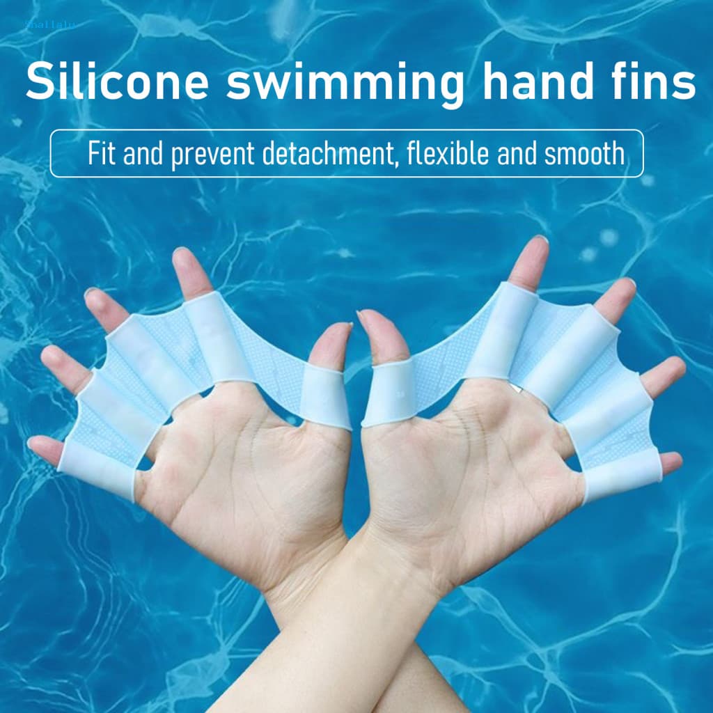 Barbatanas De Silicone Para Treinamento De Natação , 1 Par De Mão Crianças E Adultos-Iniciante Flipper Aquático Profissional