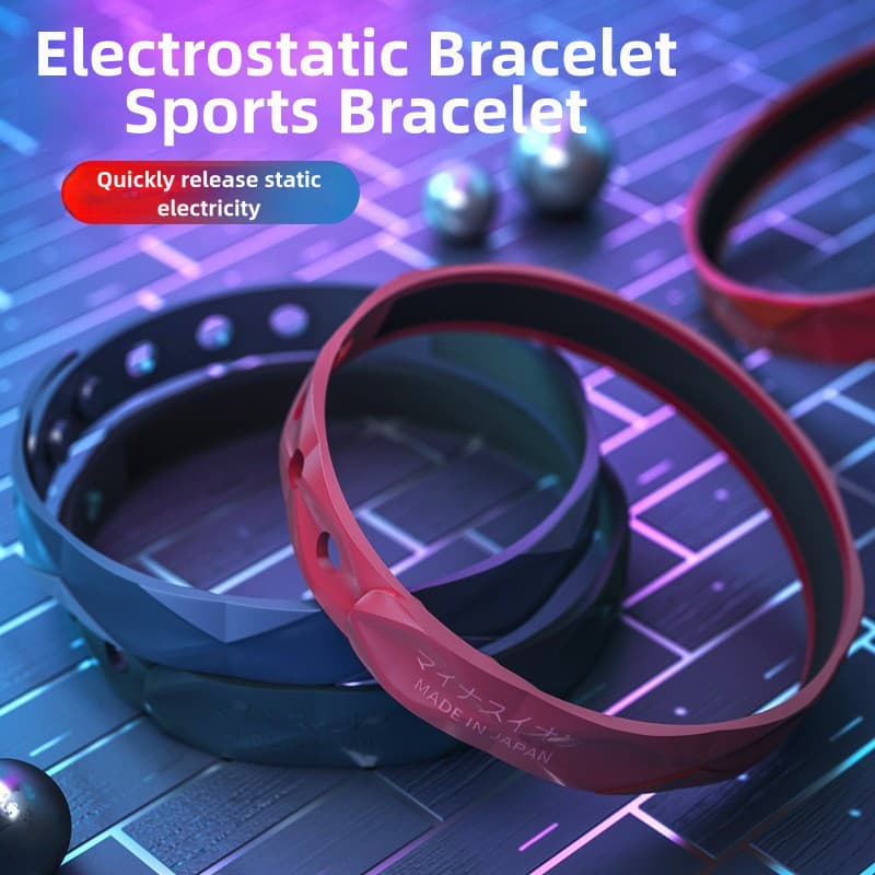 Pulseira Esportiva de Silicone Antiestática 4RR7 ZIYU, Pulseira de Íons Negativos à Prova d'Água e Elegante