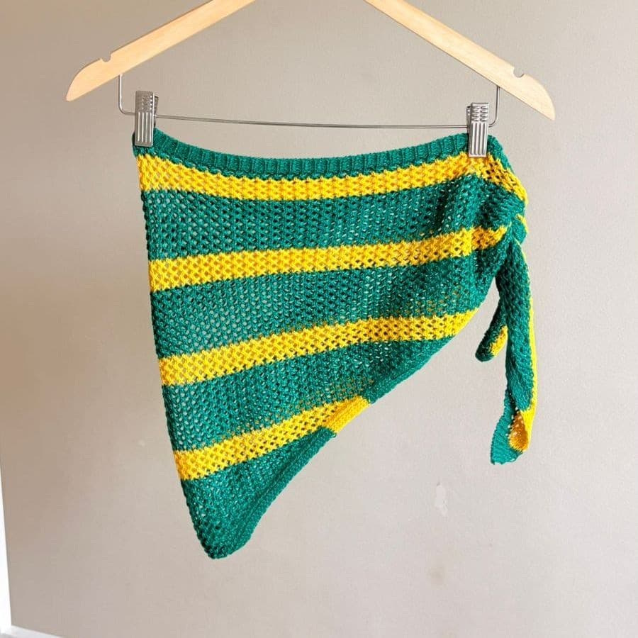 Lenço Crochê Brasil Core -  Atelie da Folia