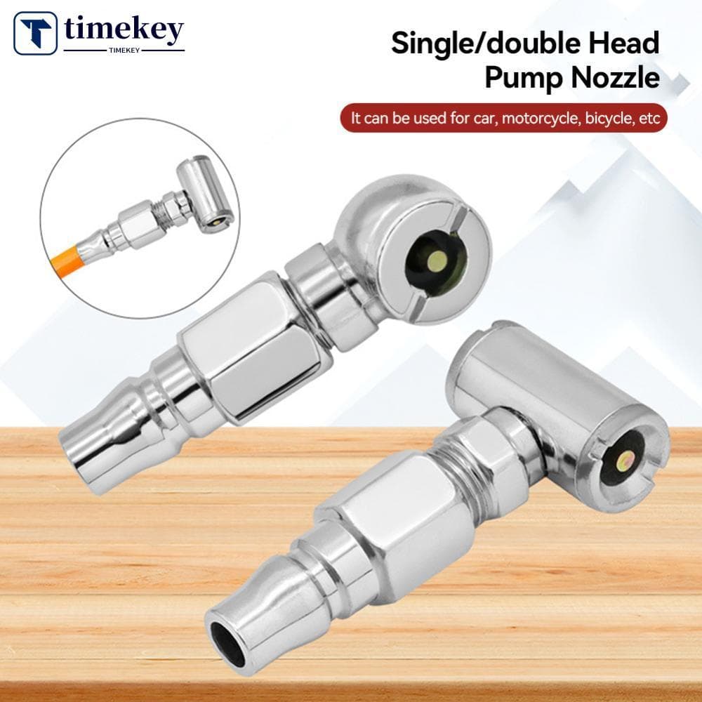 TIMEKEY Inflador De Pneus De Carro , Cabeça Dupla , Bico De Inflar Rápido Bomba De Pneu Para Caminhão , Motocicletas , H