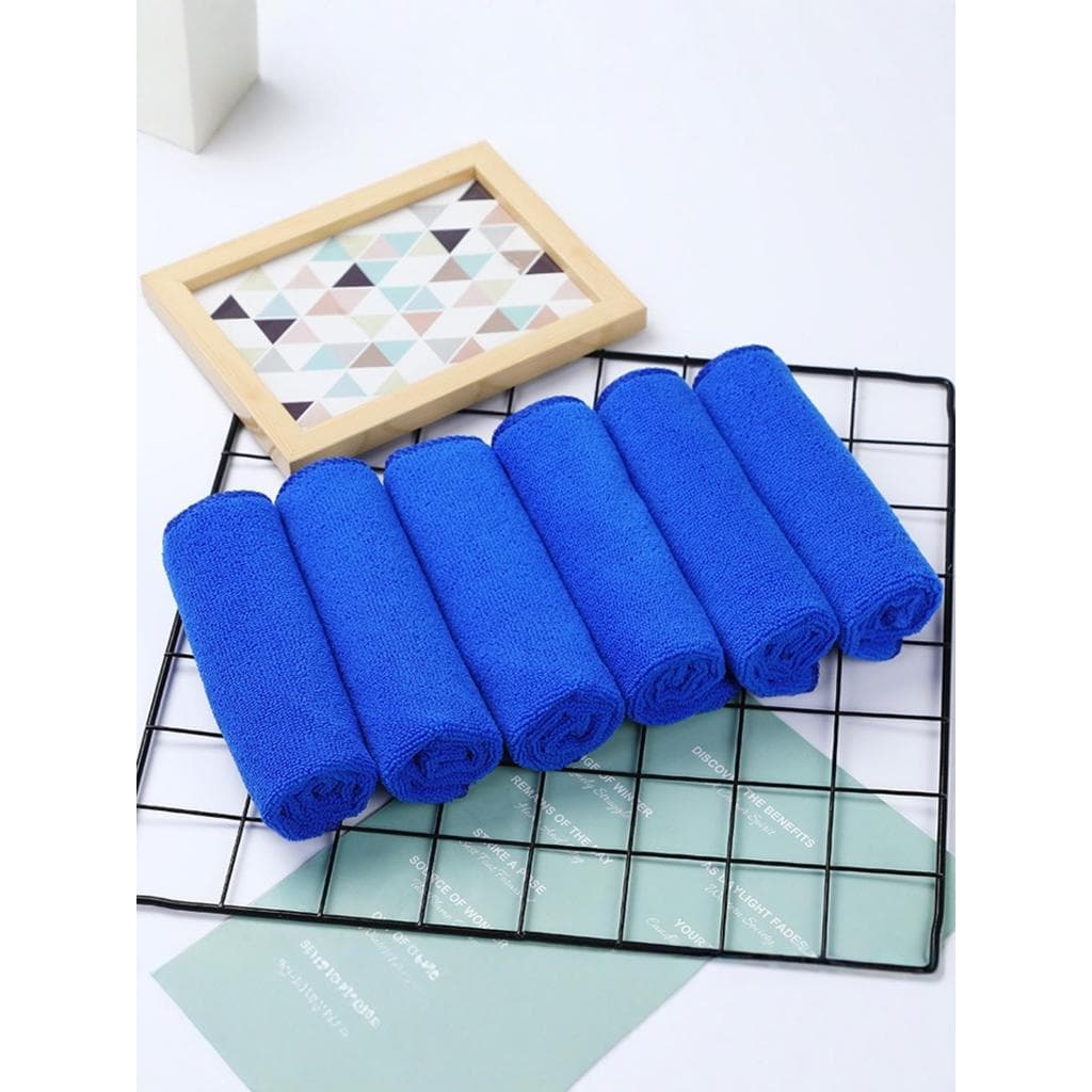 Pano sem fiapos carro safira azul costura pano de limpeza toalha de carro lavagem de carro engrossado toalha de carro li