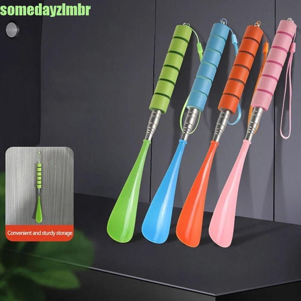 SOMEDAYZL0M Chifre De Sapato , Levantador De Aço Inoxidável De 29cm-70cm , Alça Longa Plástico Durável Sapatos Colher Ad