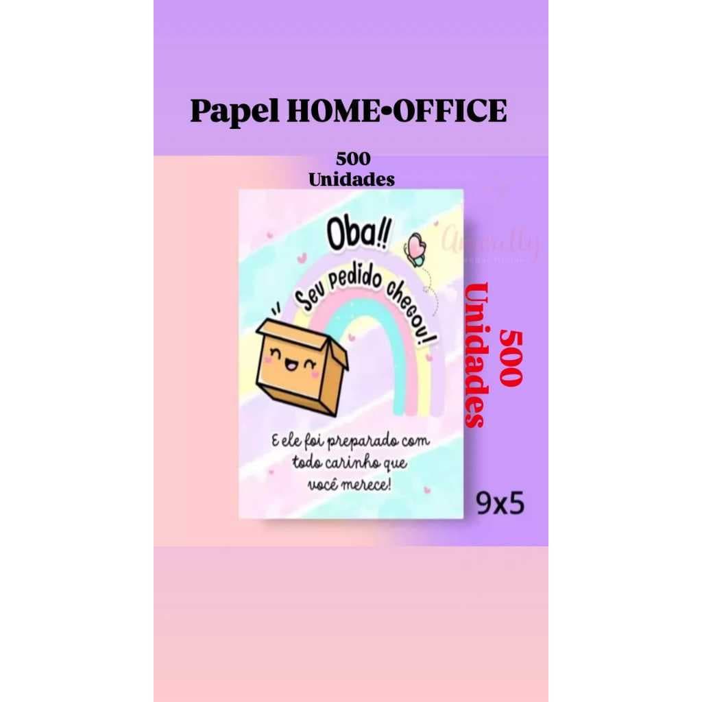 KIT 500 Unidades Cartão de Agradecimento