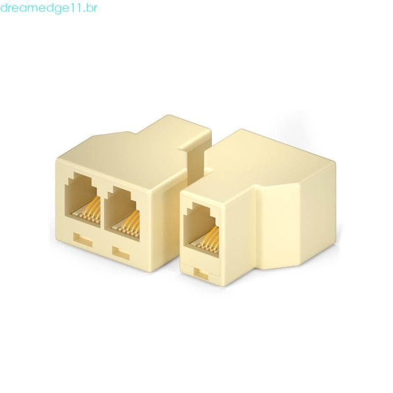 Adaptador Linha Dupla RJ11 Qualidade dreamedge11 Para Fiação Eficiente 6P4C 6P2C Divisor Telefone