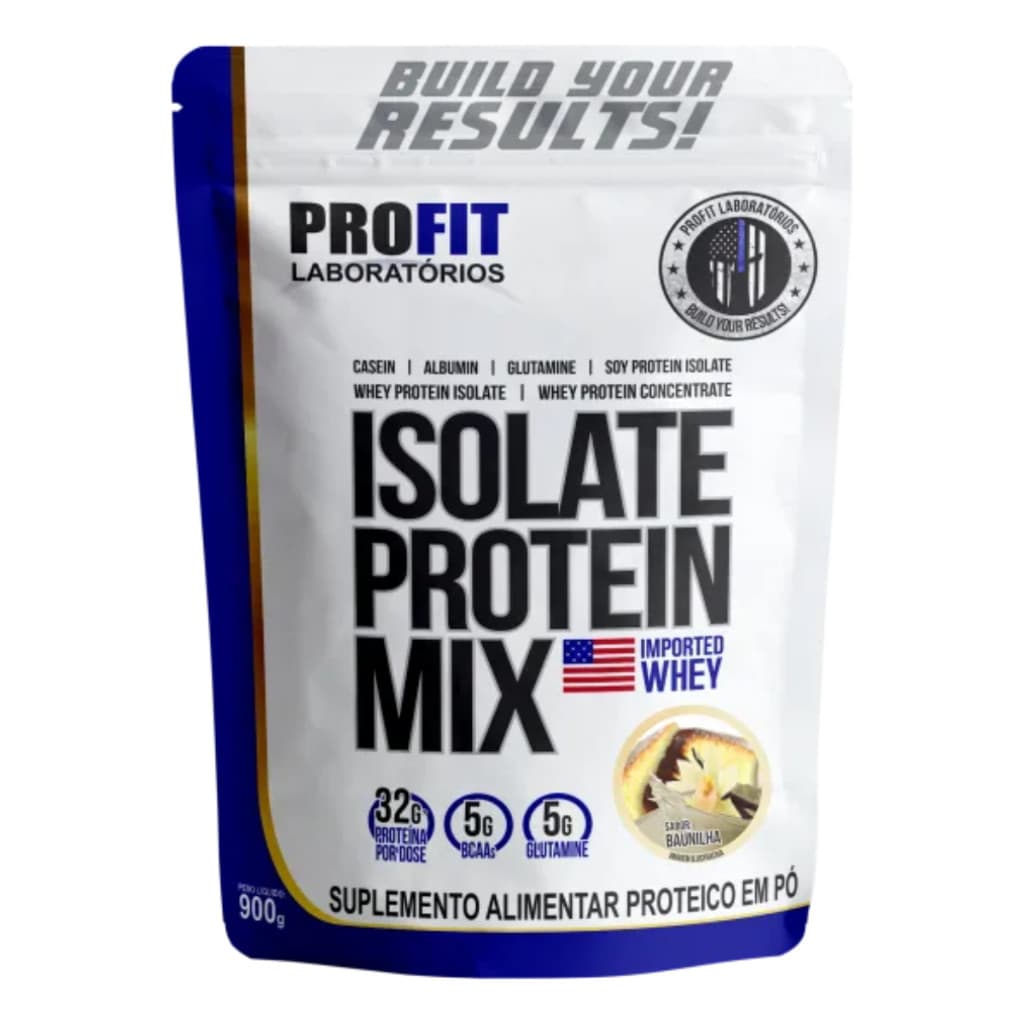 Isolate Protein Mix Whey Profit Refil 900G Construção Muscular
