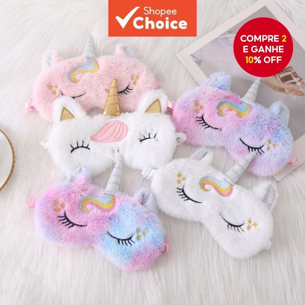 Máscara De Dormir De Unicórnio Para Crianças-Capa Fofa De Desenho Animado Viagens E Cochilos ​