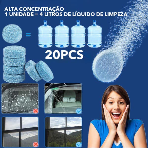 Limpador de água de vidro de espuma sólida para carro tipo concentrado de verão