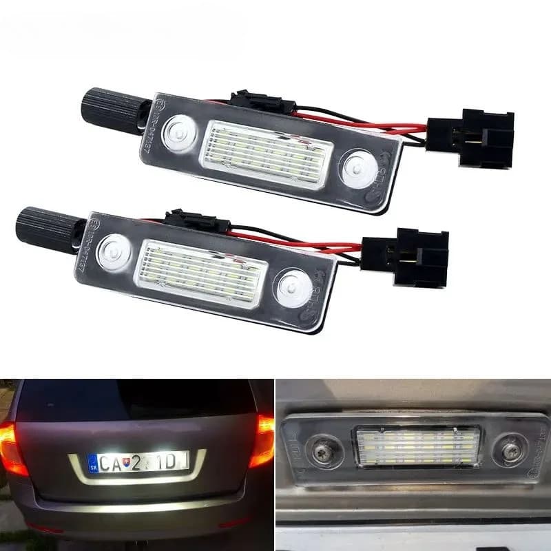 2pc Canbus Carro LED Número Luz Da Placa De Licença Para Skoda Octavia 2 Facelift 2009-2012 Facelifted 2003 Roomster 5J 
