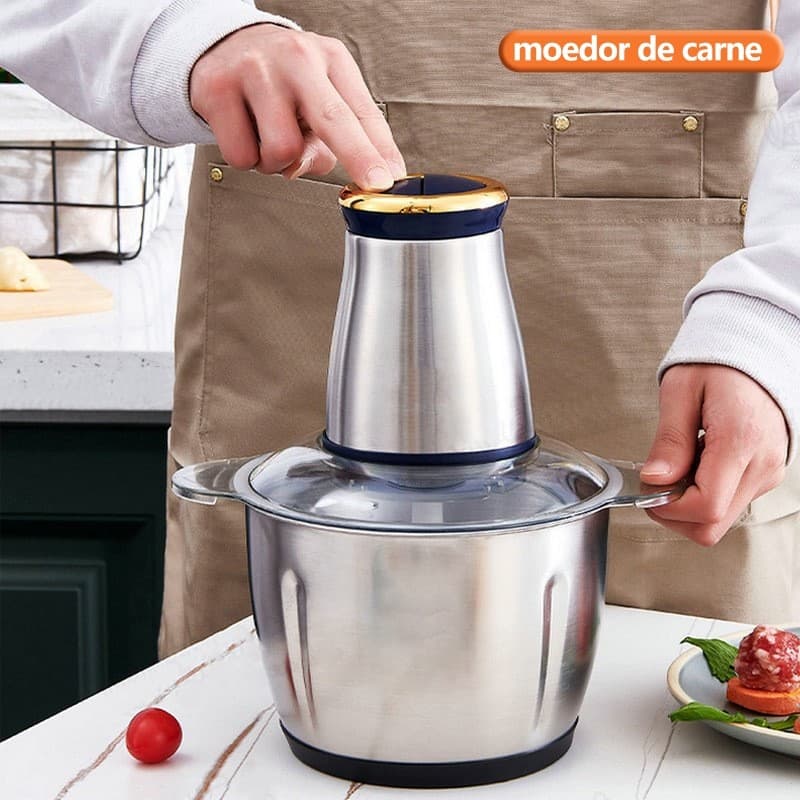 3L Picador de Alimentos, Moedor de Carne, Mixer Elétrica, Processador para Cozinha e Casa, Tensão 110V ou 220V