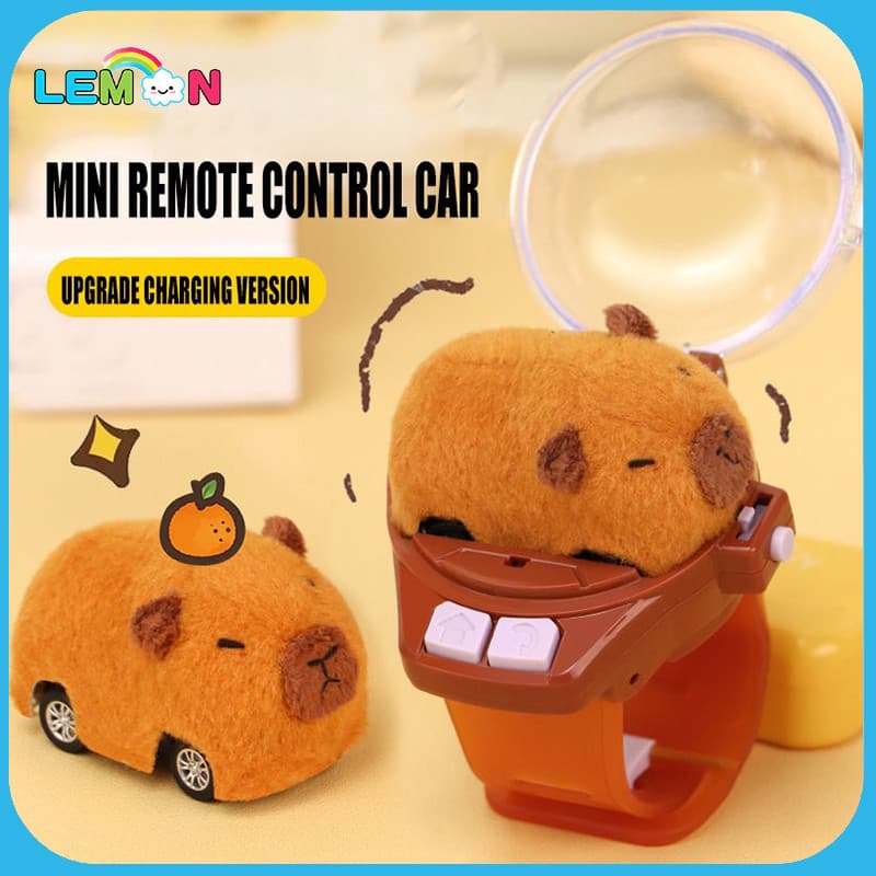 Capivara Coelho Carro De Controle Remoto Relógio Brinquedos Com Luz 2.4G Corrida Brinquedo De Pulso Para Criança RC Pequ