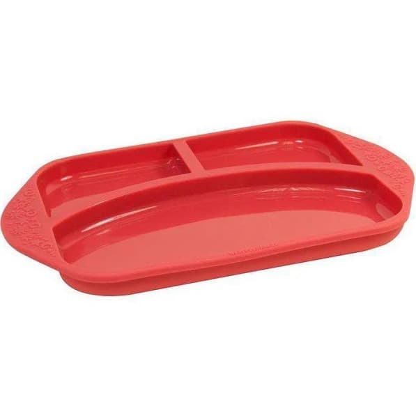 Prato Com Divisoria Em Silicone Leão Marcus e Marcus