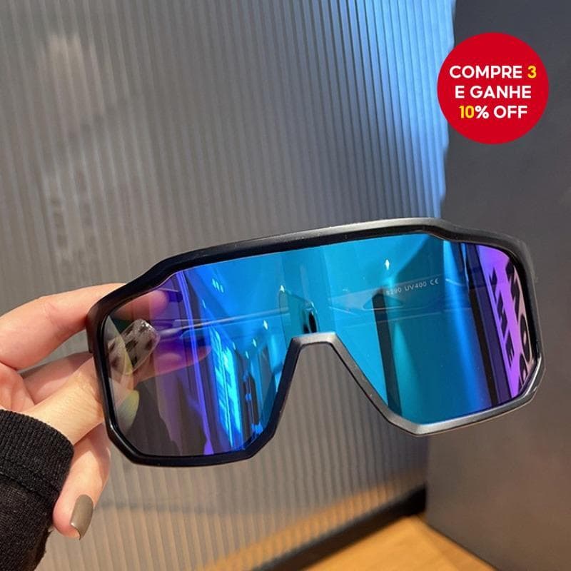 Óculos De Sol Esportivos Retrô Grandes À Prova De Vento Unissex Esqui Montanhismo Proteção UV