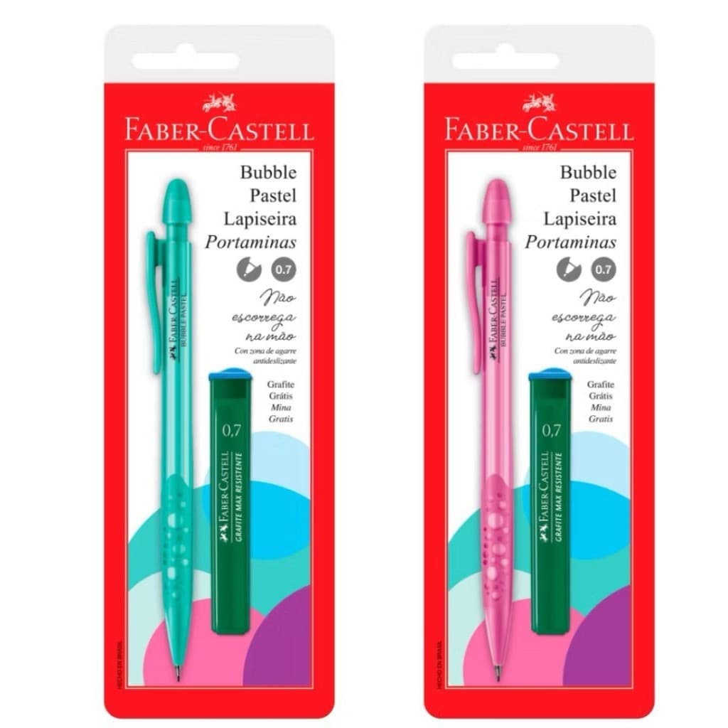 Blister Lapiseira Bubble 0.7mm + Grafite Faber - Castell