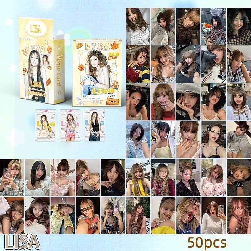 50-119pcs/box BP Laser Holographic Lomo Cards JISOO LISA ROSE JENNIE SOLO Photocards World Tour Hologram Postcards