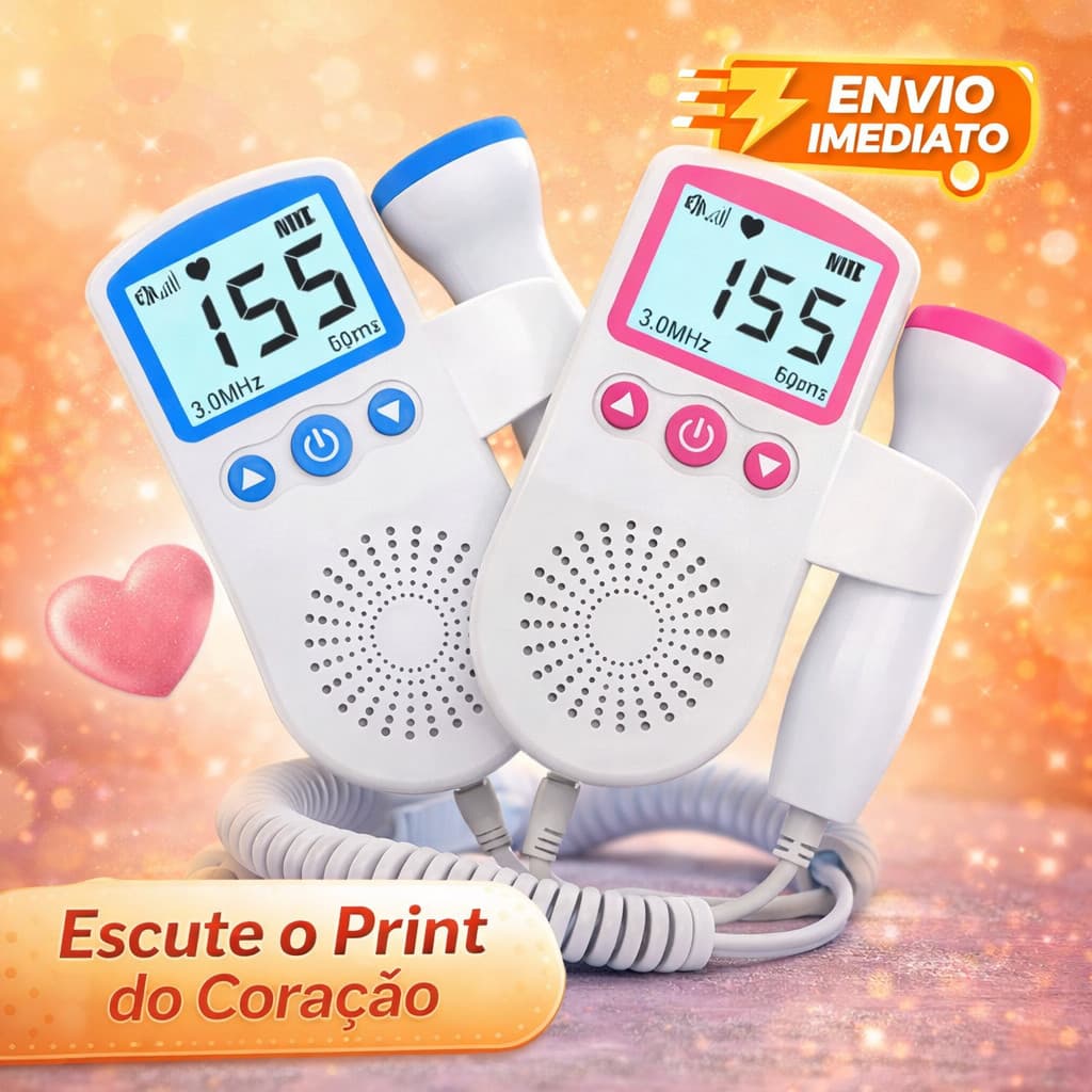 Doppler Fetal MCP Portátil – Monitor de Batimentos Cardíacos do Bebê LCD 3.0MHz