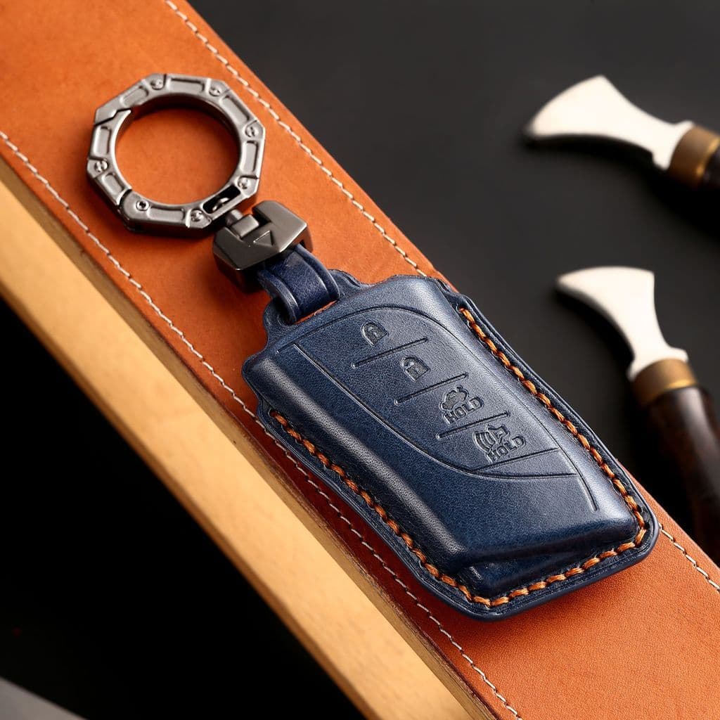 Capa de chave de couro genuíno adequada para Lexus ES300h Lexus chaveiro de couro masculino de alta qualidade novo estil