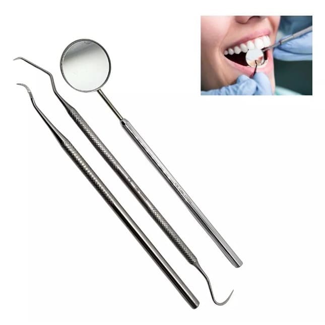 Kit Odontológico  - Sonda, Extrator e Espelho