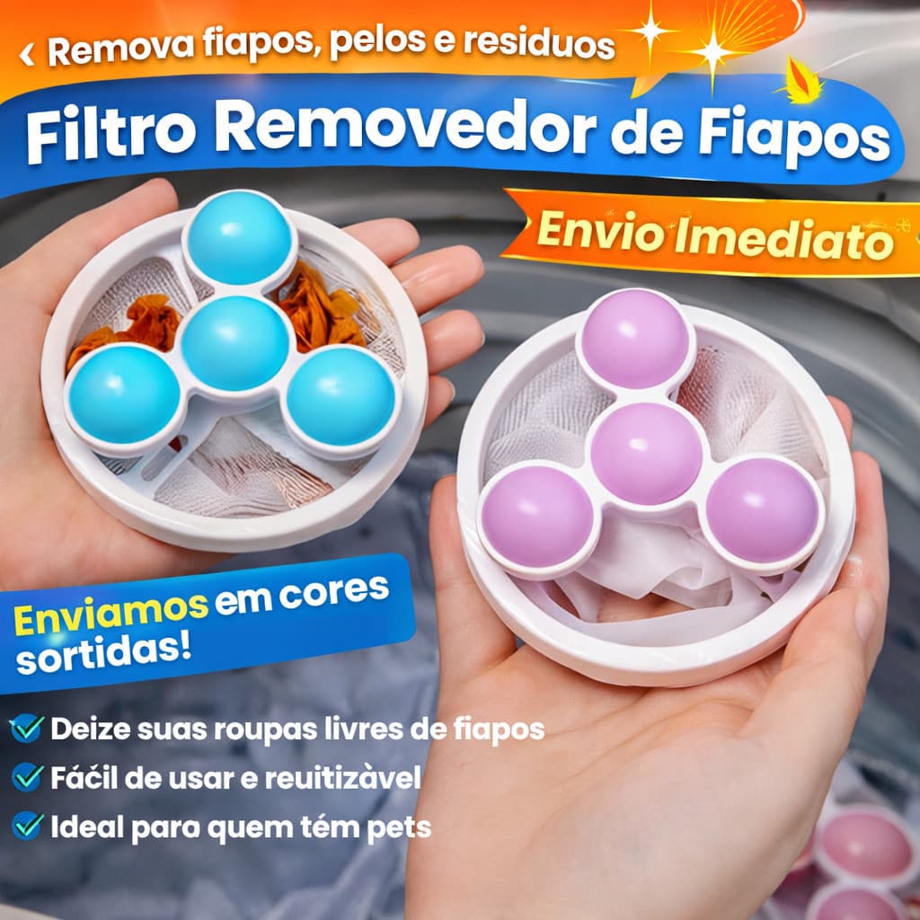Kit 1/2/3/4 Filtro Coletor de Pelos Fiapos Flutuante Para Máquina de Lavar Roupa Reutilizável