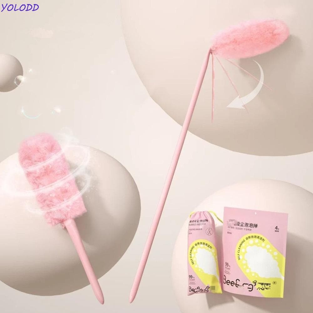 Espanador De Pó Ajustável Yoloqx , Rosa Dobrável Limpeza Portátil Extra Longo