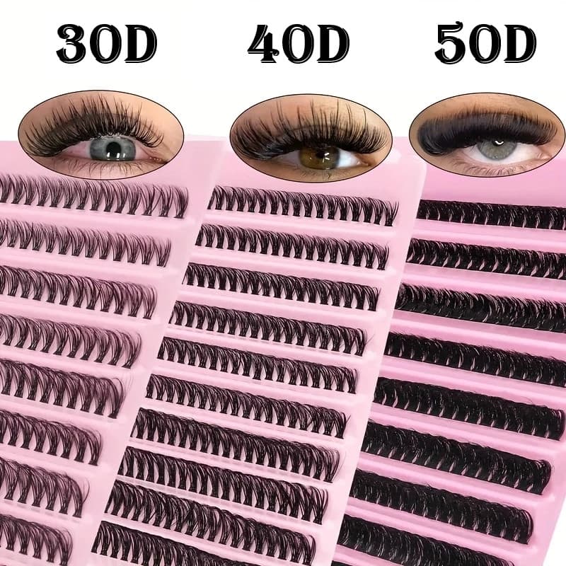 Extensões de Cílios Individuais 30D / 40D / 50D – Ondulação C – Macias e Confortáveis