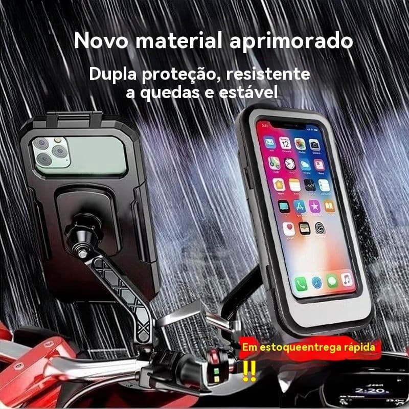Suporte de celular à prova d'água para navegação, suporte de celular para veículos elétricos e motocicletas, à prova d'á
