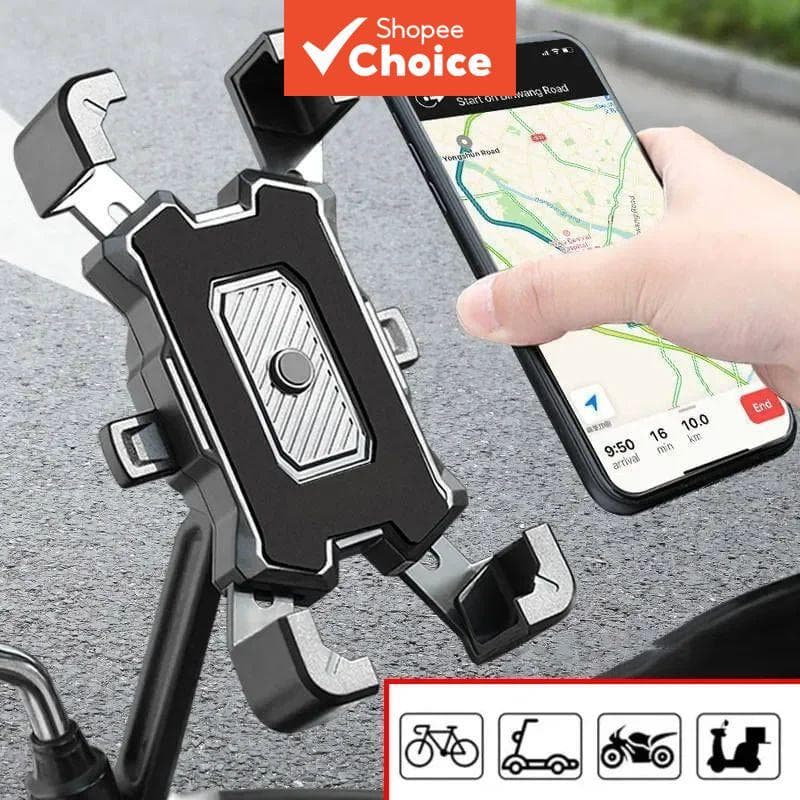 Suporte De Telefone Para Motocicleta Anti-Estilingue À Prova De Choque Navegação De Bicicleta Elétrica