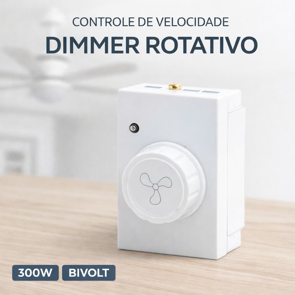 Controle Regulador Velocidade Ventilador Dimmer Rotativo Bivolt