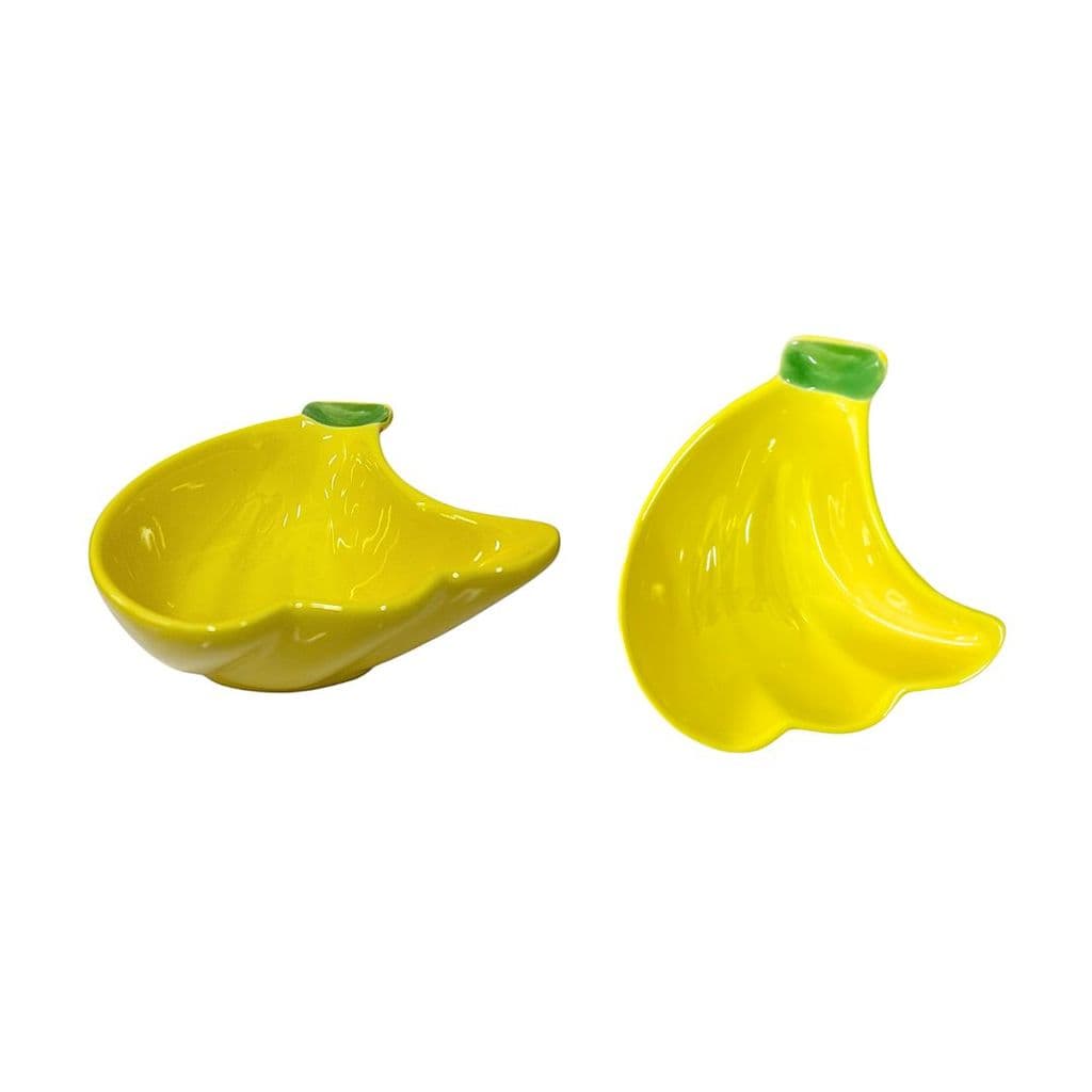 Bowl De Cerâmica Formato Banana Criativo Divertido Resistente Bonito Cozinha Lanche Presente Amigos e Família