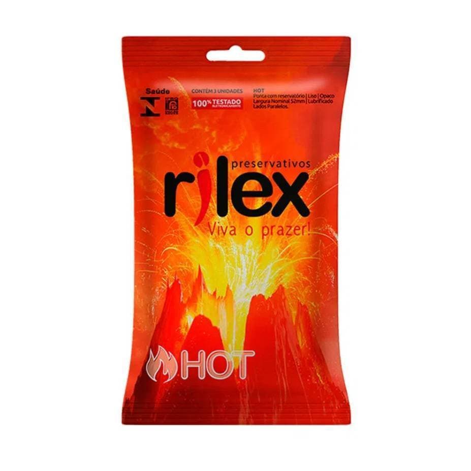 Preservativo RILEX HOT Lubrificado Sensação Quente 3 unidades