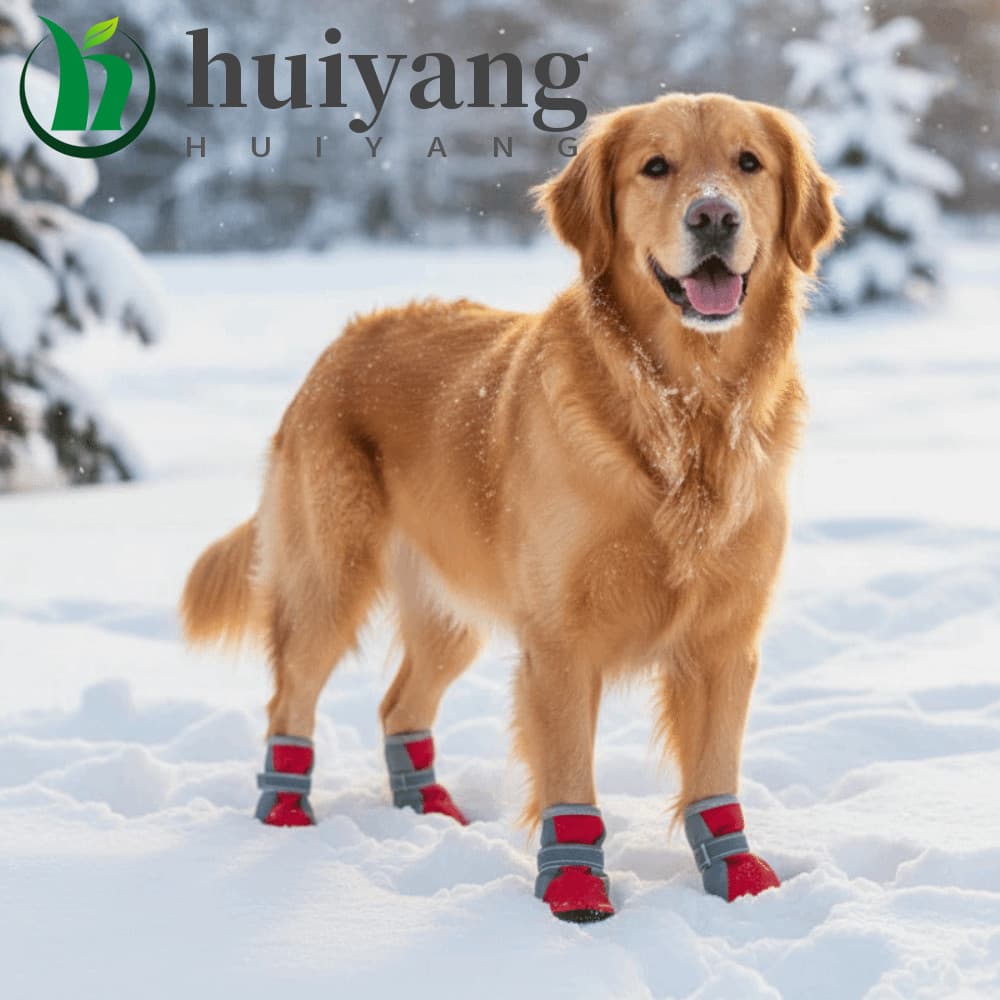 HUIYANG 4 Unidades/Conjunto Sapatos De Algodão Para Cães , Antiderrapantes Com Reflexão Espessada , Botas De Neve Resist