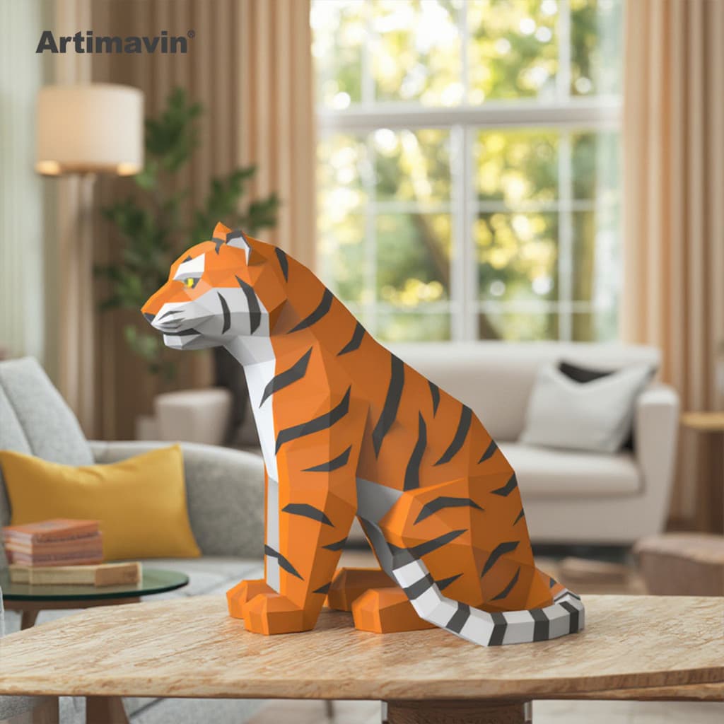 MOMO molde de papel tridimensional postura sentada modelo de papel tridimensional arte Origami ornamentos na moda jogar 