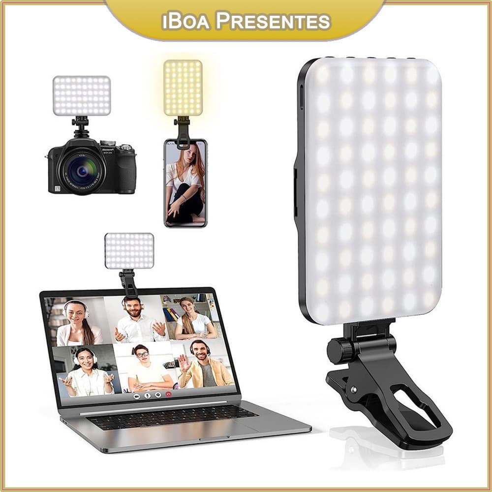 Luz De Led Portátil Para Selfie Com Carregamento De Clipe/Luz De Preenchimento Rgb Mobile