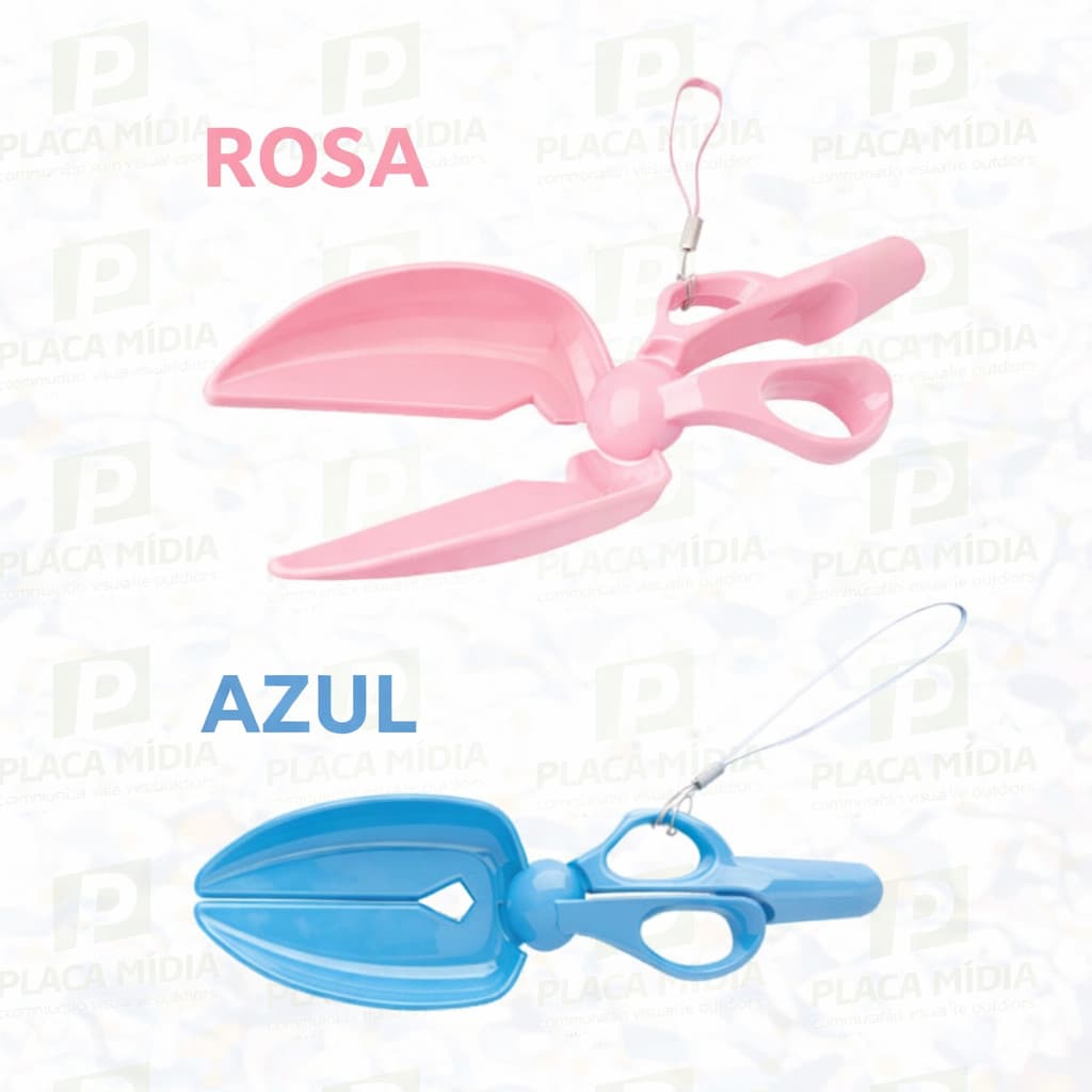 Pa Tesoura Coletora Higiênica Para  Animais Coco 25X8X5CM