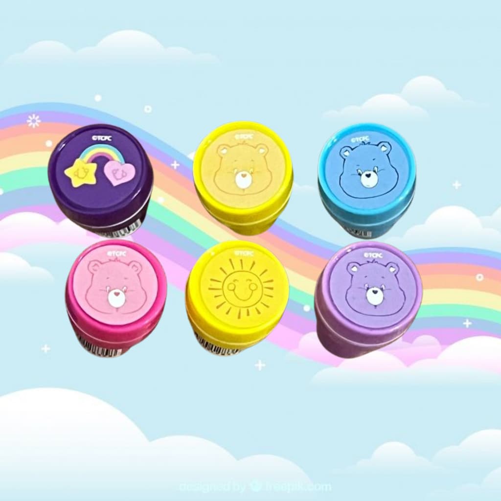 6 Mini Carimbos Ursinhos Carinhosos Lyke Coloridos