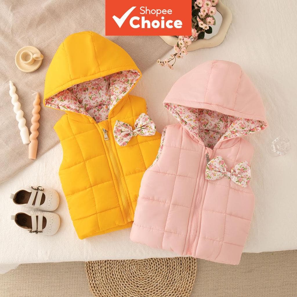 Inverno Nova Jaqueta De Bebê Com Capuz Colete Doce Floral , Roupas Infantis Quentes Diárias Para Bebês Meninas (6 Meses 