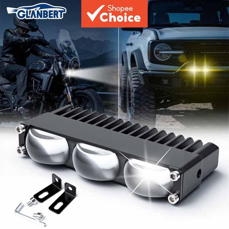 Faixa De Luz De Grade LED Ultrafina 60W Neblina Branca Amarela De Cor Dupla Para UTV ATV Off-Road
