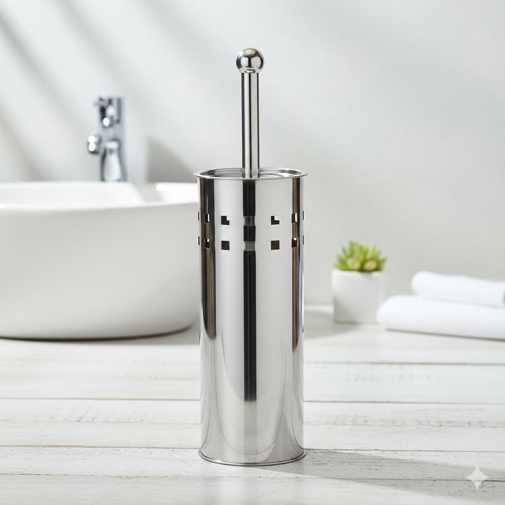 Escova Sanitária Aço Inox Para Limpeza com Furos - Premium