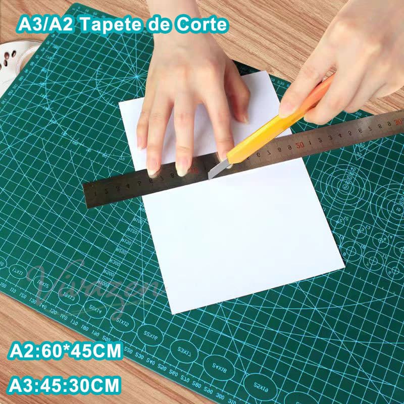 Base De Corte A2/A3 60x45, 30X45cmcm Dupla Face Placa Tapete Profissional Patchwork Artesanato Cores